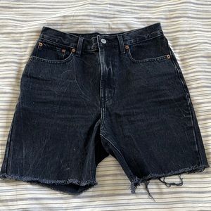 Abercrombie high rise cutoff denim short